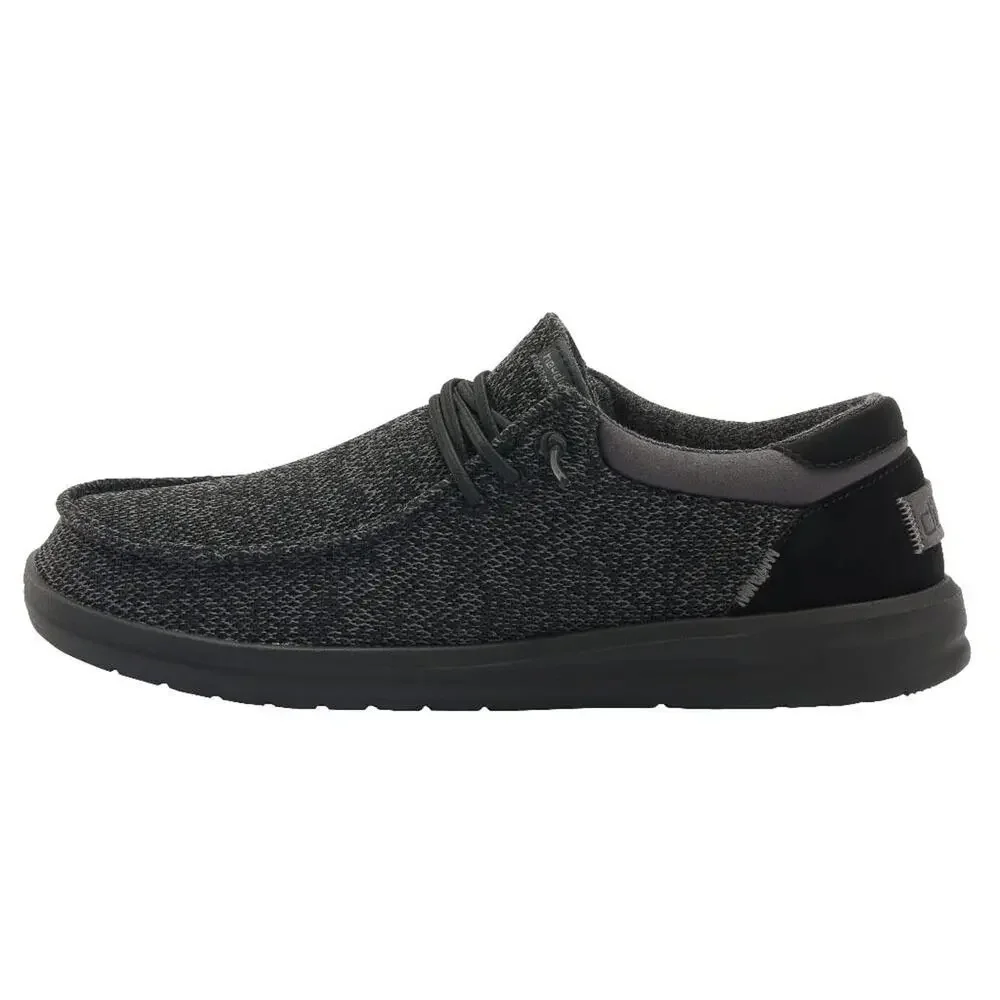 HEY DUDE MEN'S PAUL SOX TOTAL BLACK SIZE 12 | MEN’S SHOES